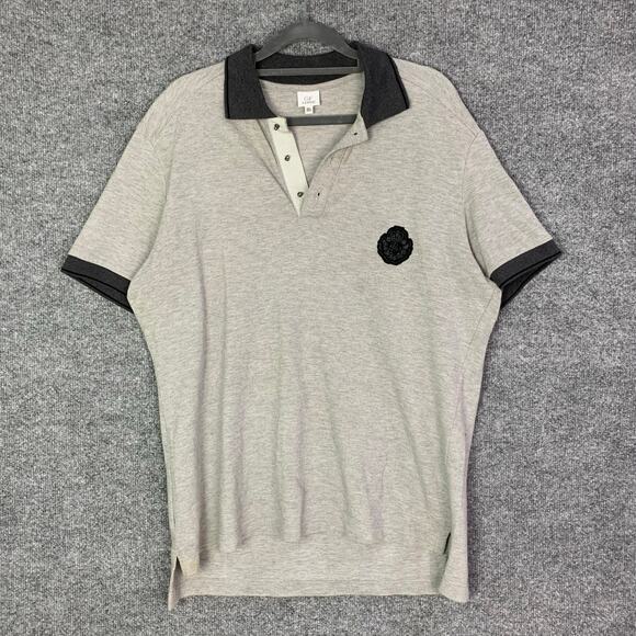 GIANFRANCO FERRE COTTON GRAY MENS POLO SHIRT LOGO ACCENTS‎ - Picture 1 of 10